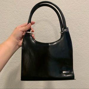 Nine West structured black shoulder bag.